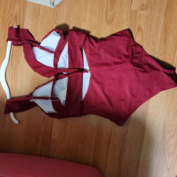 NWT Sporlike One piece Ruffle Bathing suit sz XL - Picture 2 of 2